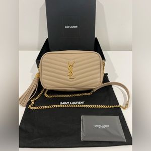 Saint Laurent Lou Mini Bag in Quilted Grain